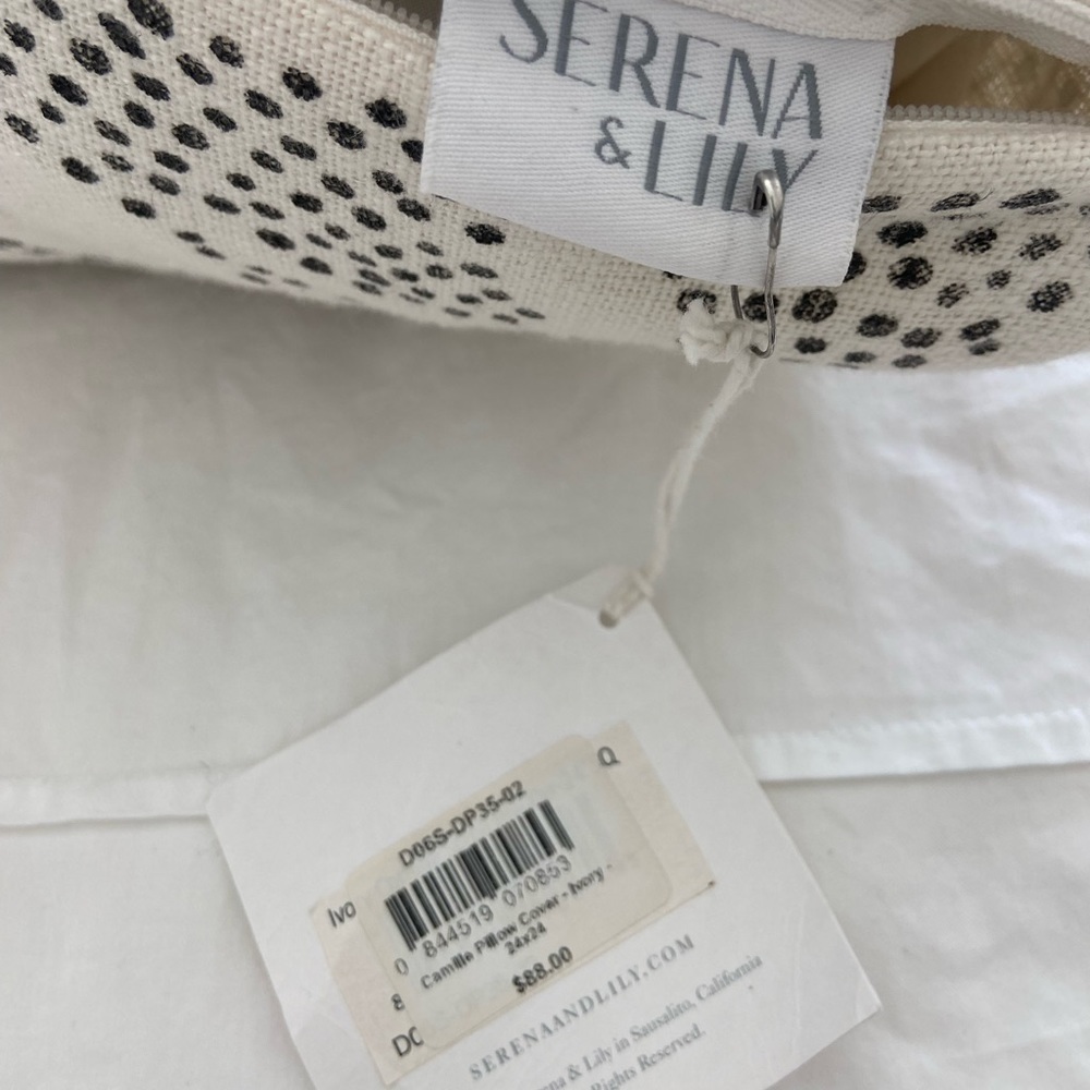 Serena and Lily 24 x 24 linen pillow covers